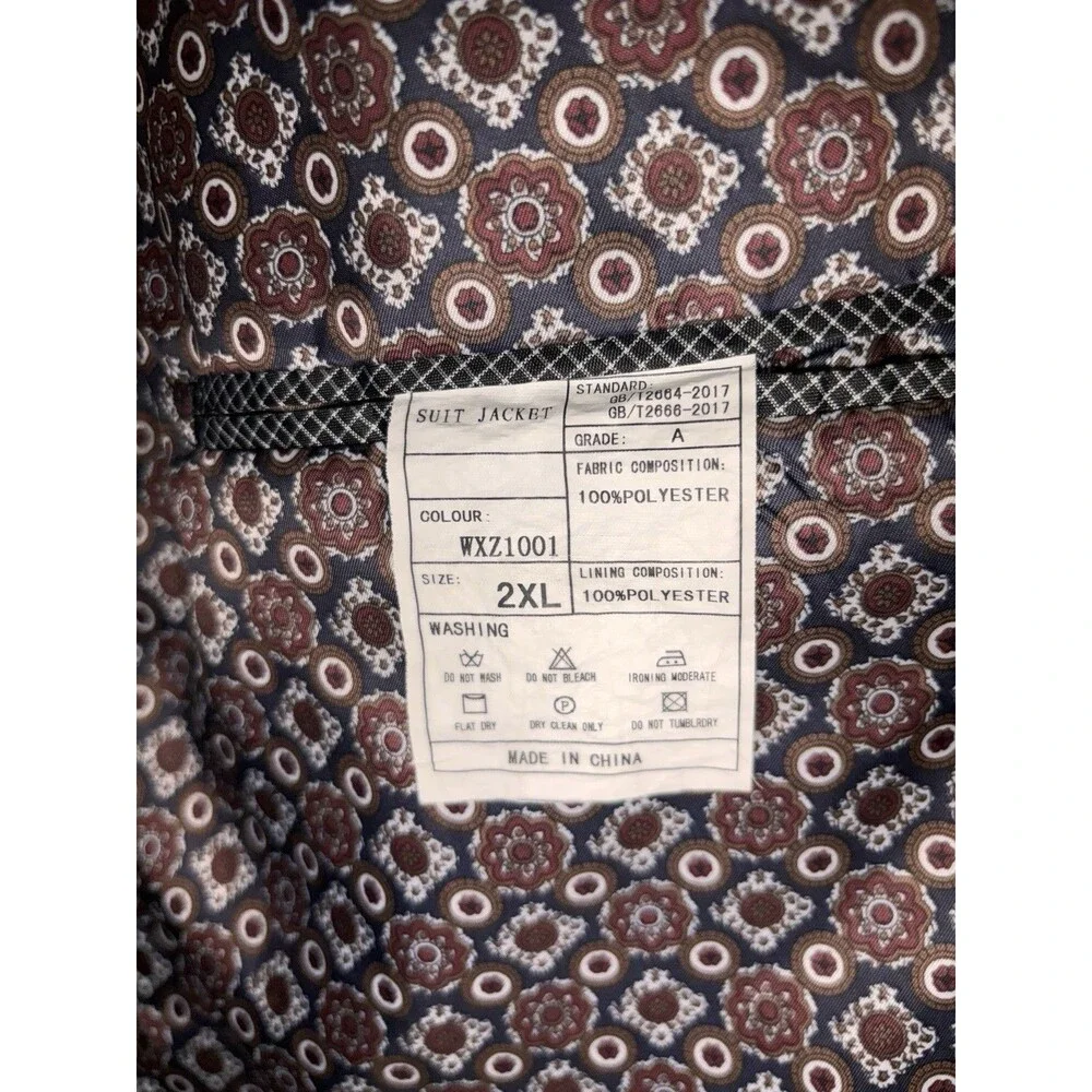Fashion Artsy Slim Fit Print Blazer 2XL